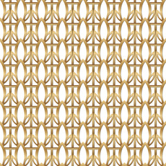 Abstract golden squared illustration. 3d geometric seamless pattern with floral ornament. Template art deco design for web page, textures, card, poster. Modern stylish luxury background with repeating