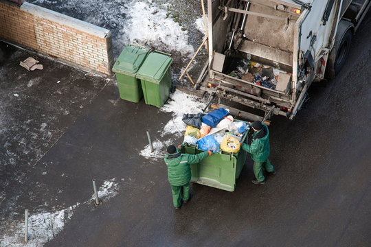 garbage collection in residential area