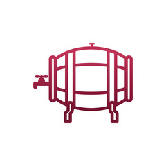 Isolated wine barrel vector design