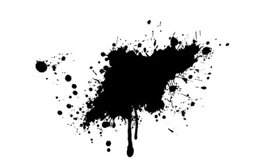 Black ink splash or drop