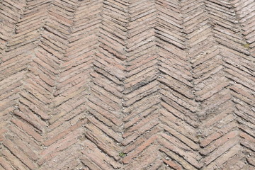 Pavimento in mattoncini di laterizio