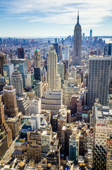 Aerial view of Manhattan and the Empire State Building