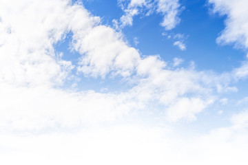 Blue sky with cloud bright The background at Thailand border, Malaysia, tropical area.