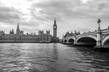 Naklejka premium Westminster House of Parliament and the Big Ben, London