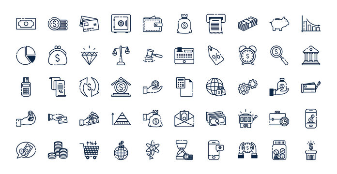 Isolated money icon set vector design