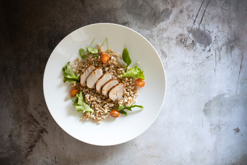 Sliced Pork with Grain Sald