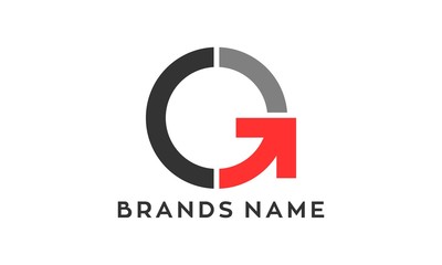 Abstract G arrow vector logo design