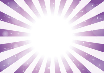 Obraz premium 紫色 放射状背景 光 キラキラ