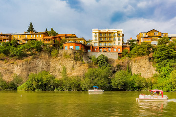 Tbilisi Kuri river cityscape Georgia Europe landmark © snaptitude