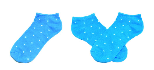 Set of socks isolated on white background