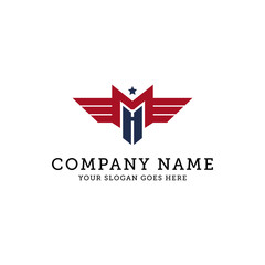 military logo, m letter strong and clean logo designs, can use for your trademark, branding identity or commercial brand