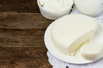 Organic  Cottage cheese, sour cream, milk  from fresh dairy products.