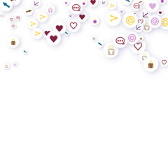 Social media marketing, Communication concept.