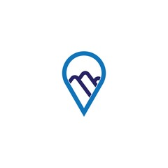 Mountain logo template icon design