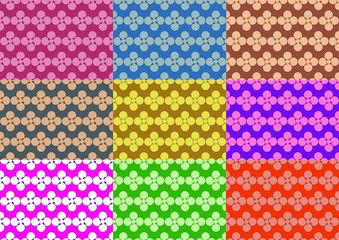 set ofseamless floral pattern