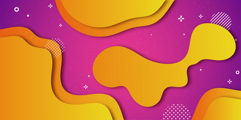 Abstract sale banner template paper cut background landing page.