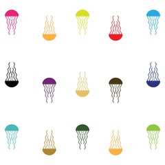 Jellyfish logo template vector icon design