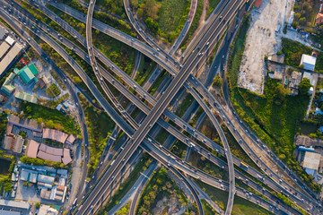 Road traffic in city at thailand .