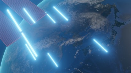 人工衛星とアジアの高速通信「５G」 © v_0_0_v