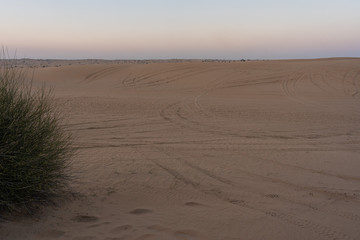 Scenic landscapes at Dubai desert during sunset