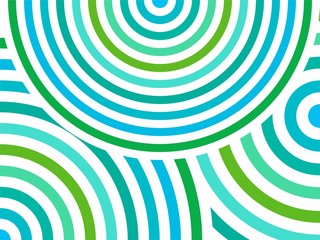 The Amazing of Colorful Blue, Green and White Circle, Abstract Modern Shape Background or Wallpaper