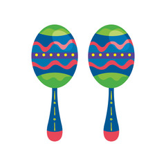 maracas musical instrument isolated icon