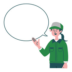 宅配員　女性　説明　解説