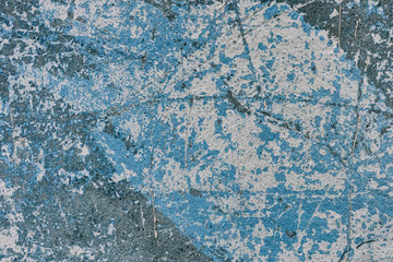 Texture of an old concrete blue painted wall. Grunge textured background. Vintage background.