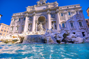 Fototapeta na wymiar The Trevi Fountain located in the Trevi district of Rome, Italy,