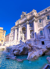 Fototapeta premium The Trevi Fountain located in the Trevi district of Rome, Italy,