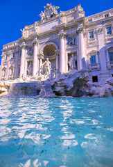 The Trevi Fountain located in the Trevi district of Rome, Italy,
