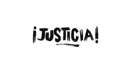 Justicia lettering 