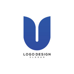 initial letter U logo vector designs