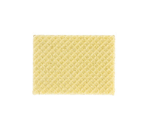 The surface texture of waffles isolated on a white background.