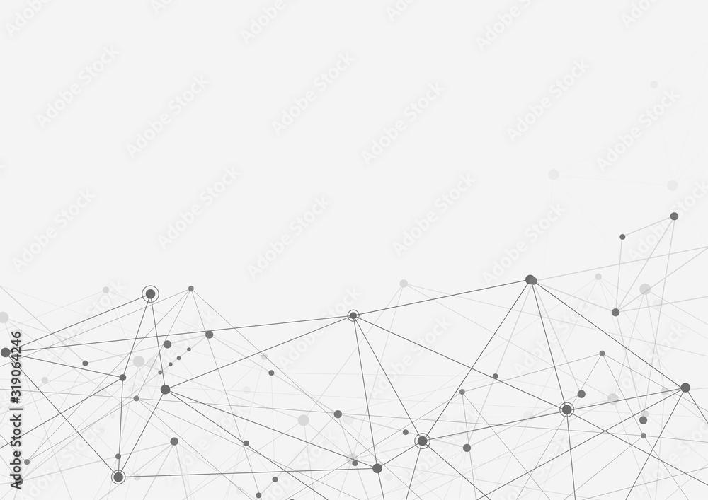 Poster connect lines and dots. internet connection. abstract sense of science and graphic design. banner te