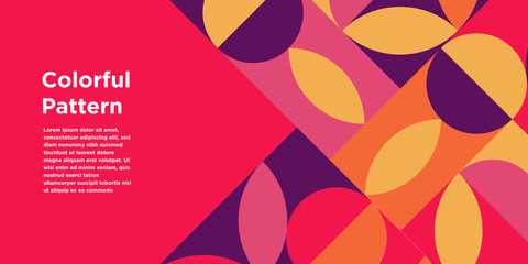 Abstract Colorful Pattern Design Set