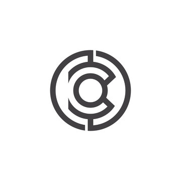 abstract number 30 symbol circle geometric line logo vector
