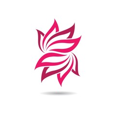 Lotus logo flower vector icon