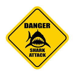 サメ注意の標識「DANGER」英語版