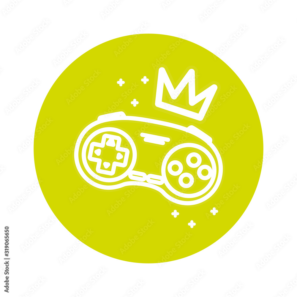 Poster control game nineties style isolated icon