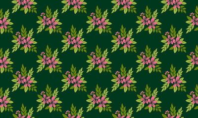 Beautiful floral for valentine, with modern of leaf and floral pattern background.