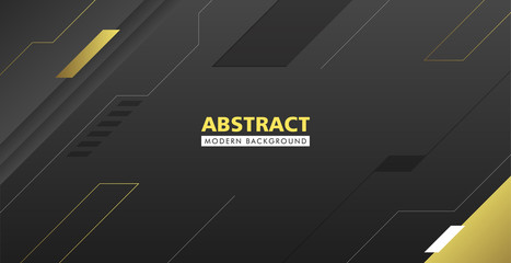Black And Gold Abstract Modern Background Presentation