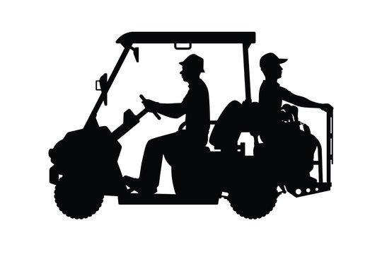 recommend clip art: Golf car silhouette vector
