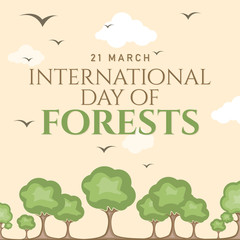 Abstract International Day Of Forests for banner design