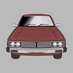 Cartoon vector illustration car retro,vintage,classic