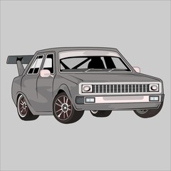 vector illustration car classic retro vintage