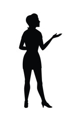 Sexy woman silhouette vector