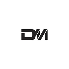 DM logo initial letter design template