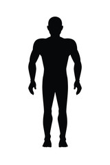 Fototapeta na wymiar Standing man body silhouette vector