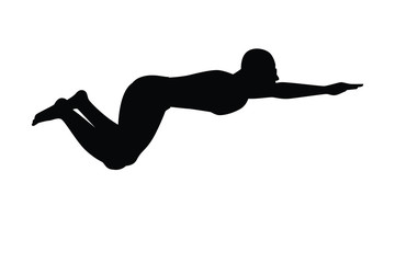 Swimmer silhouette vector
